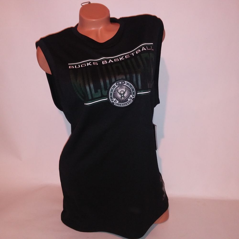 Milwaukee Bucks Jersey NBA Basketball Medium Black Green Antetokounmpo #34 New